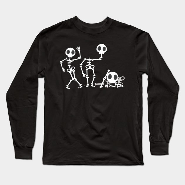 Dancing Skeletons Long Sleeve T-Shirt by Nuletto